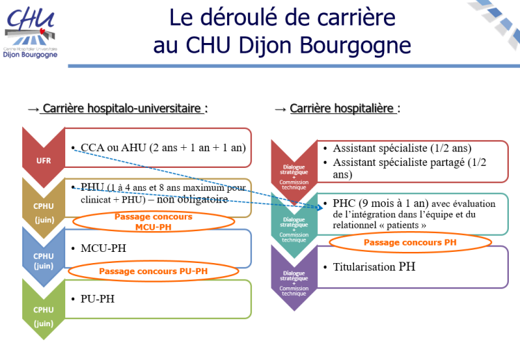 La carrière après l'internat